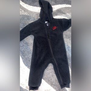 12 months Black and Red Onesie!